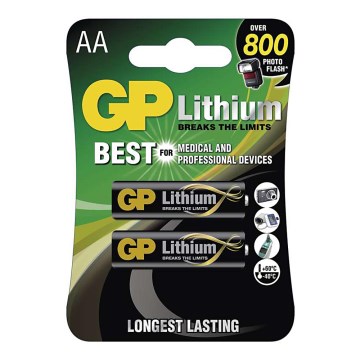 2 komada litijumskih baterija AA GP LITHIUM 1,5V