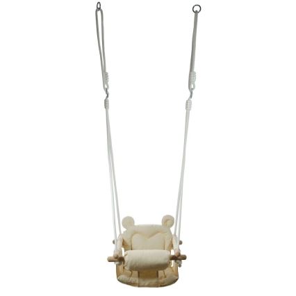 2Kids Toys - Dečija tekstilna ljuljaška krem/bukva