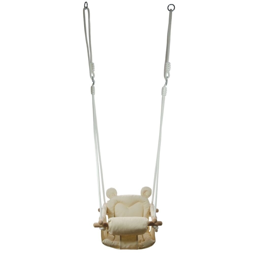 2Kids Toys - Dečija tekstilna ljuljaška krem/bukva