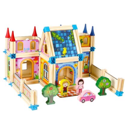 2Kids Toys - Drveni set za slaganje Dvorac
