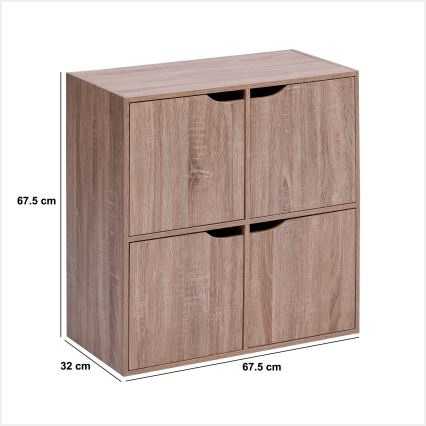 5five - Komoda TIDY 68x68x32 cm braon