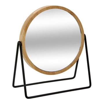 5five - Kozmetičko ogledalo SWING 20,5x17,5 cm, okruglo, od bambusa