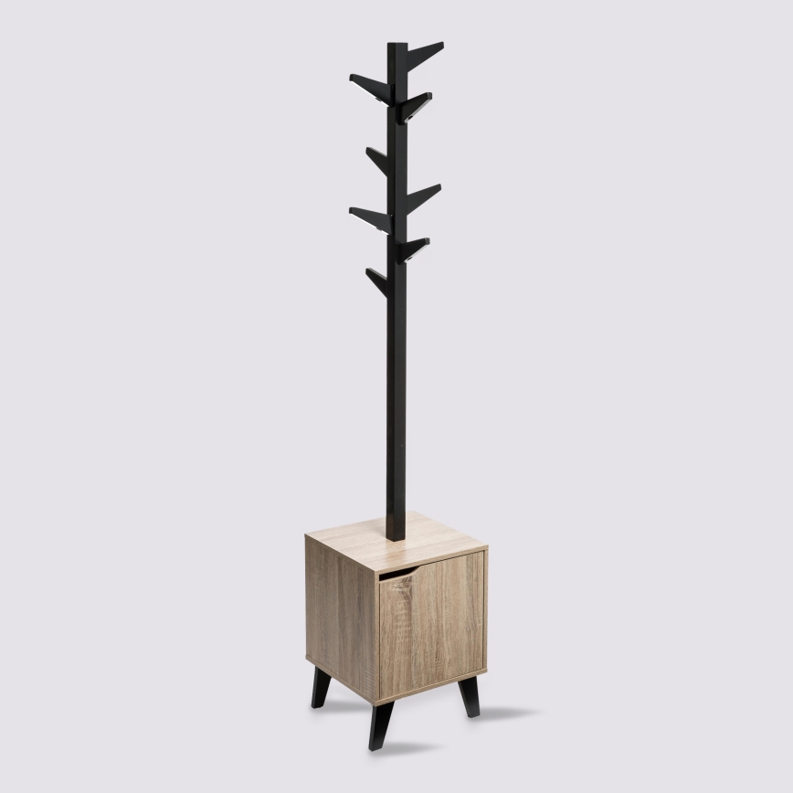 5five - Stalak za kapute RAME 169x35 cm crna/smeđa