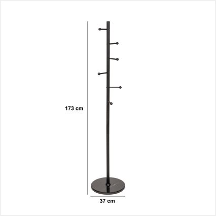 5five - Stalak za kapute TIGE 173x37 cm crni