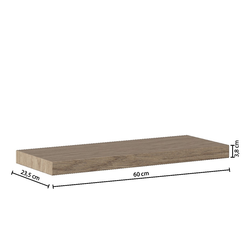 5five - Zidna polica HYLE 60x24 cm hrast