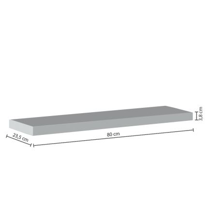 5five - Zidna polica HYLE 80x24 cm bela