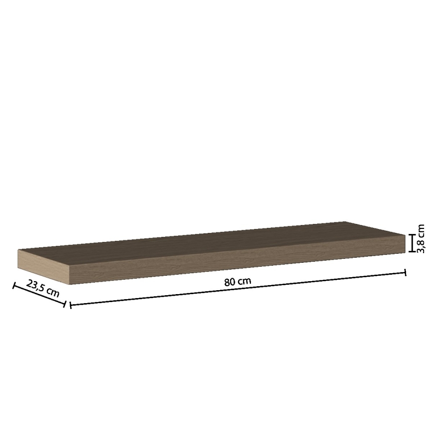 5five - Zidna polica HYLE 80x24 cm hrast
