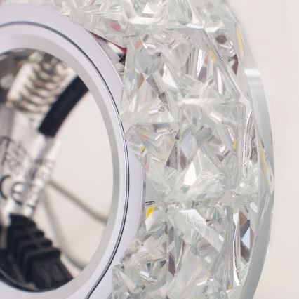 Emithor 71094 - LED ugradno plafonsko svetlo CRYSTAL FIX 1xGU10/50W + LED/3W STRIPE