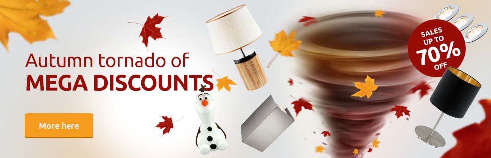 Banner Tornado of discounts