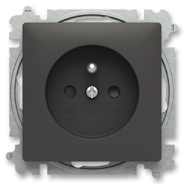 ABB 6619T-A06657 237 - Kućna utičnica bez okvira ZONI 250V mat crne boje