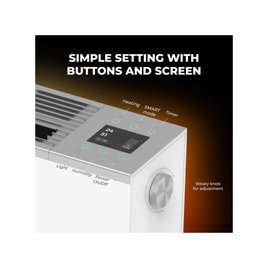 AENO - Pametan električni direktni grejač/konvektor 1000/2000W bela