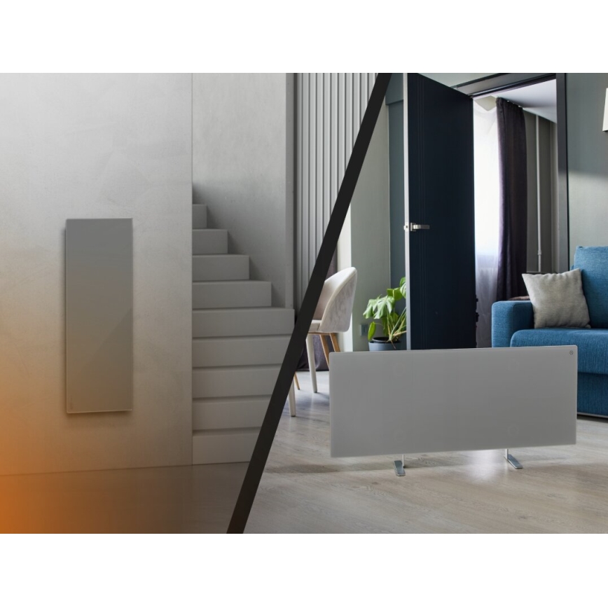AENO - Pametni električni infracrveni panel sa LED displejom 700W, tajmer/termostat, IP44, Wi-fi, siva