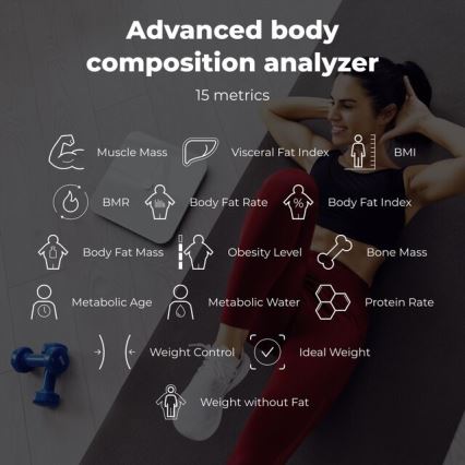 AENO - Pametna lična vaga 3xAAA