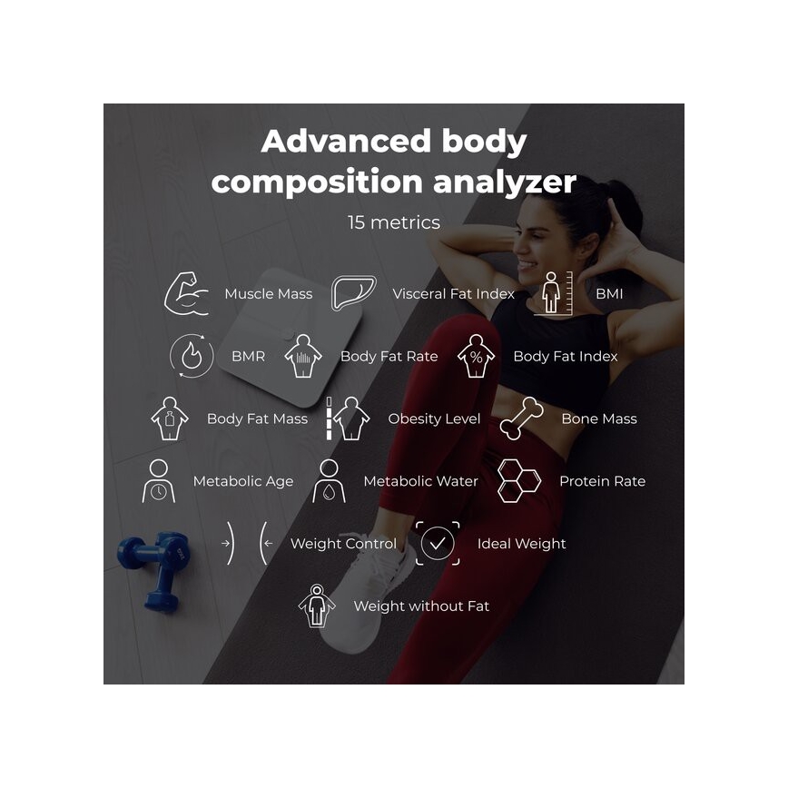 AENO - Pametna lična vaga 3xAAA