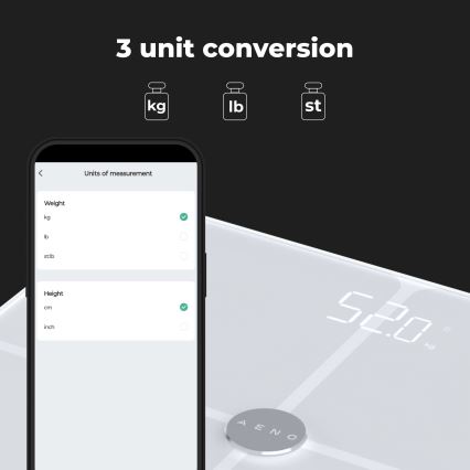 AENO - Pametna lična vaga 3xAAA