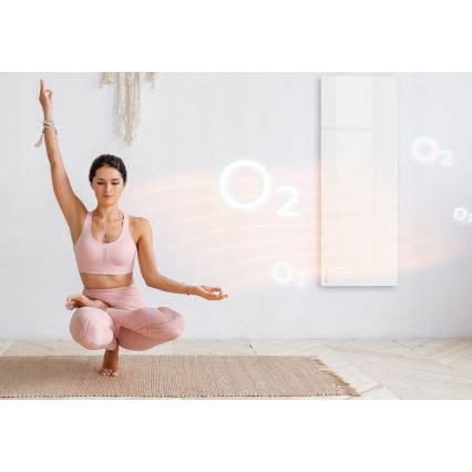 AENO - Pametni električni infrapanel sa LED displejem 700W tajmer/termostat IP44 Wi-fi bela