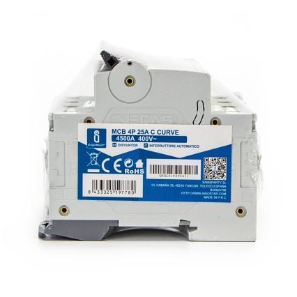 Aigostar - Automatski osigurač 4-fazni 4P-25A-C 400V