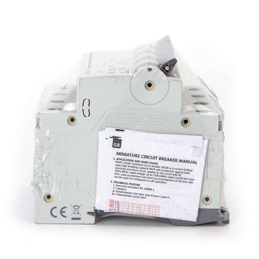 Aigostar - Automatski osigurač 4-fazni 4P-25A-C 400V