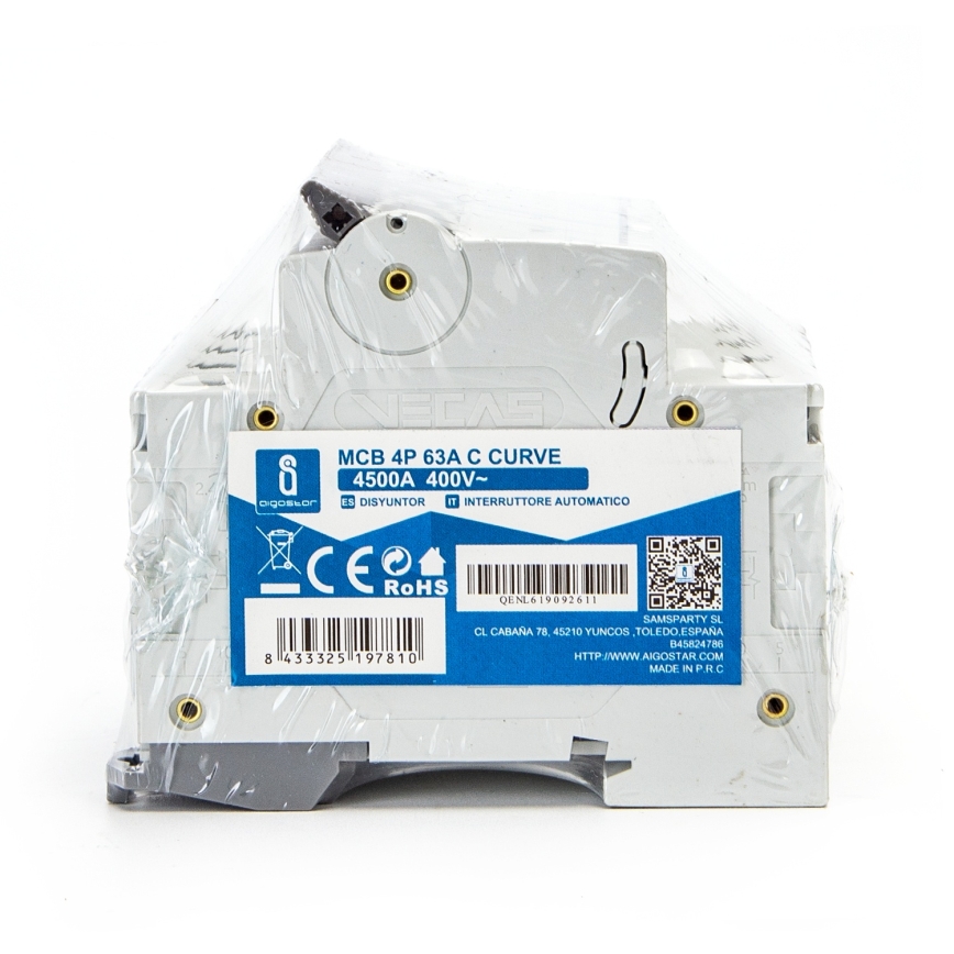 Aigostar - Automatski prekidač 4-polni 4P-63A-C 400V