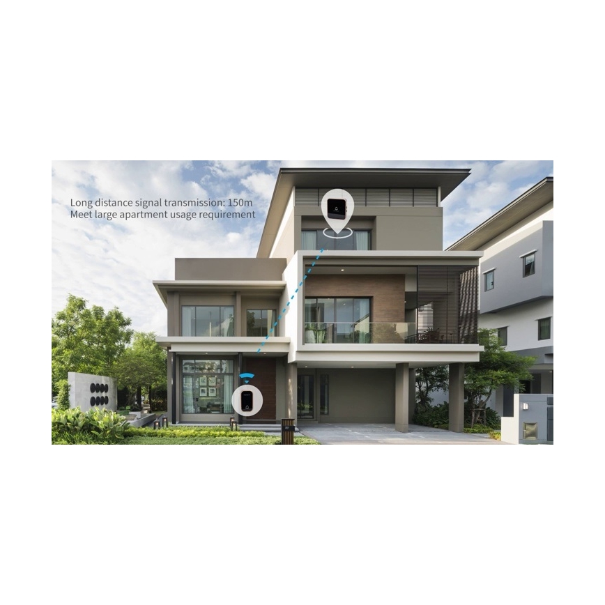 Aigostar - Bežični zvonac za utičnicu 230V, bela