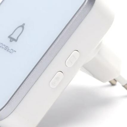 Aigostar - Bežični zvonac za utičnicu 230V, bela