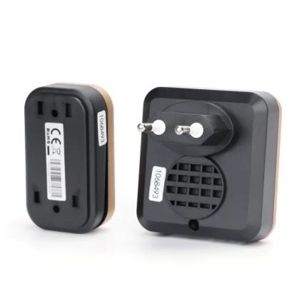 Aigostar - Bežični zvonac za utičnicu 230V crni