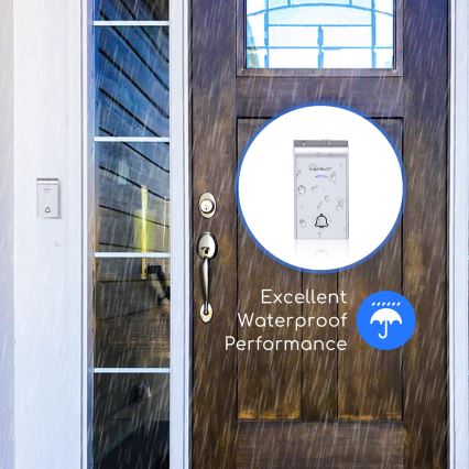 Aigostar - Bežično zvono za utičnicu 230V/12V IP44 belo