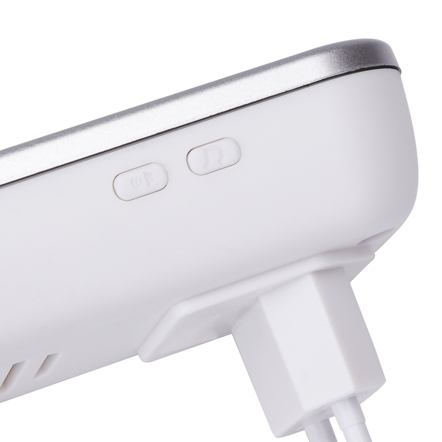 Aigostar - Bežično zvono za utičnicu 230V/12V IP44 belo