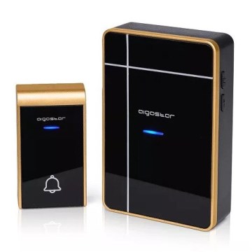 Aigostar - Bežično zvono 3xAA/12V IP44 crno/bakreno