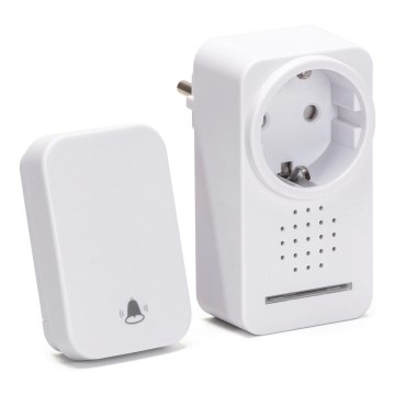 Aigostar - Bežično zvono za utičnicu 1Z 230V IPX4 belo