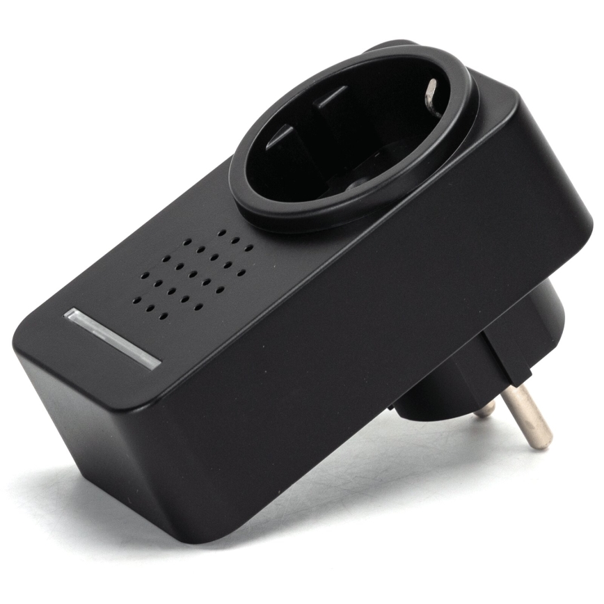 Aigostar - Bežično zvono za utičnicu 1Z 230V IPX4 crne boje