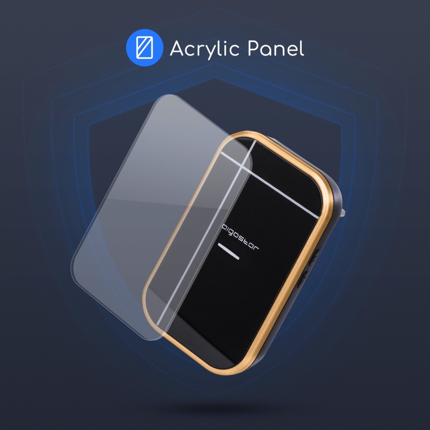 Aigostar - Bežični zvonac za utičnicu 230V/12V IP44 crna