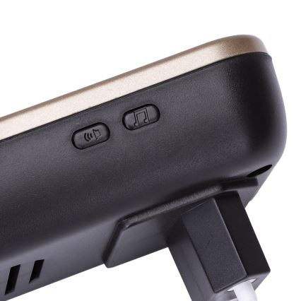 Aigostar - Bežični zvonac za utičnicu 230V/12V IP44 crna