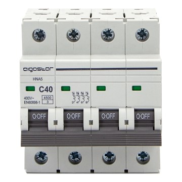 Aigostar - Četvoropolni automatski prekidač 4P-40A-C 400V