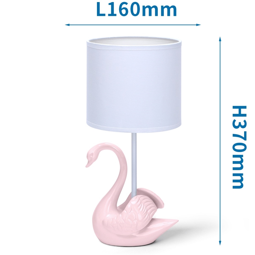 Aigostar - Dečija lampica 1xE14/40W/230V labud ružičasta
