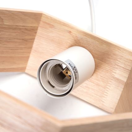 Aigostar - Drveni luster na kablu 1xE27/60W/230V od borovine