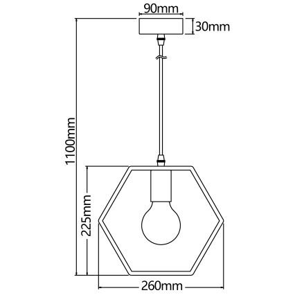 Aigostar - Drveni luster na kablu 1xE27/60W/230V od borovine