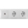 Aigostar - Ethernet utičnica i 2x SCHUKO utičnica u belom okviru