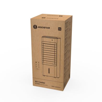 Aigostar – Hladilo vazduha 80W/230V, belo, sa daljinskim upravljačem
