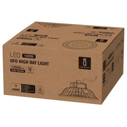 Aigostar - industrijska LED svetiljka UFO HIGHBAY LED/100W/230V 4000K IP65