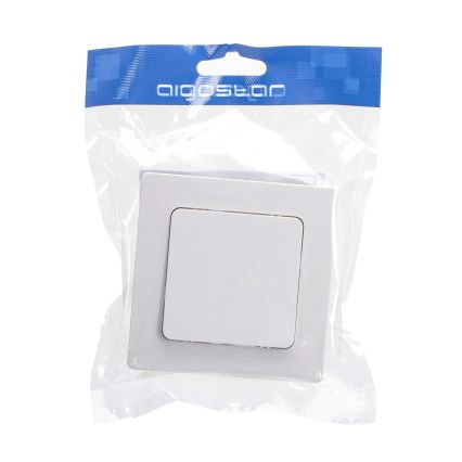Aigostar - Jednostavan prekidač sa okvirom č. 1 beo