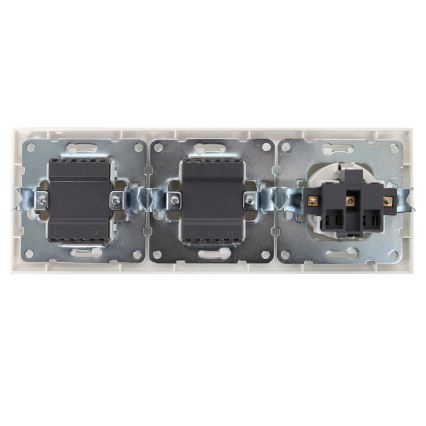 Aigostar - KOMPLET 2 kućna prekidača sa SCHUKO utičnicom 1x16A/250V