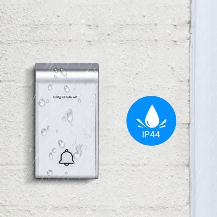 Aigostar - SET 2x Bežični zvonce za utičnicu 230V/12V IP44 belo