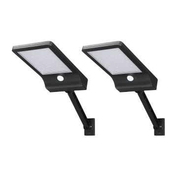 Aigostar - KOMPLET 2x LED solarna ulična lampa sa senzorom LED/3W/3,7V1800 mAh IP44 3000/4000/5000K + daljinski upravljač