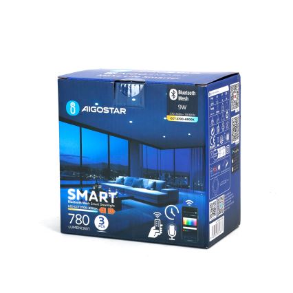 Aigostar - Komplet od 3 prigušiva ugradna plafonska svetla MESH LED/9W/230V 2700K-6500K prečnik 14,5 cm