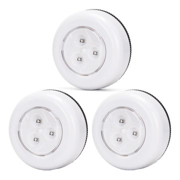 Aigostar - KOMPLET 3x LED RGB prenosne noćne svetiljke LED/3xAAA + daljinski upravljač