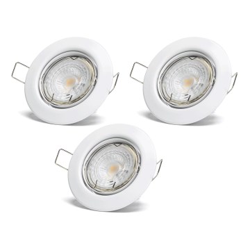 Aigostar - KOMPLET 3x LED ugradna svetiljka 1xGU10/4,5W/230V 4000K bela