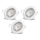 Aigostar - Komplet 3x LED ugradnih stropnih svetala 1xGU10/4,5W/230V 3000K bela