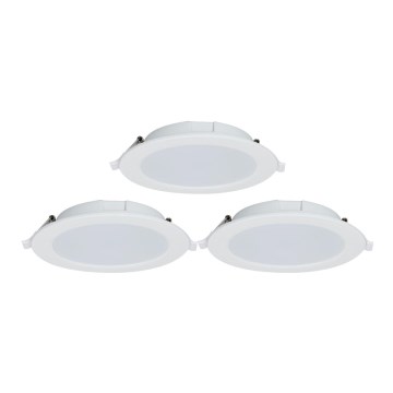 Aigostar - Komplet od 3 prigušiva ugradna plafonska svetla MESH LED/9W/230V 2700K-6500K prečnik 14,5 cm