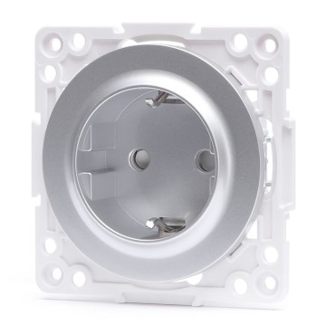 Aigostar - Kućna SCHUKO utičnica bez okvira 250V/16A srebrna